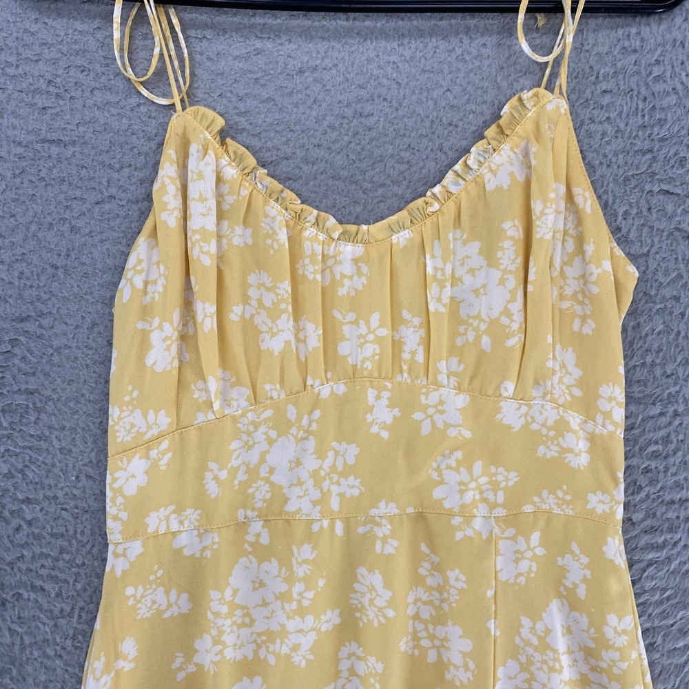 Abercrombie & Fitch Midi Dress Womens XS Floral Milkmaid Babydoll Sundress - Picture 6 of 16